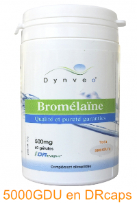 Bromélaïne 5000 GDU minimum 60 ou 300 gélules DRCAPS