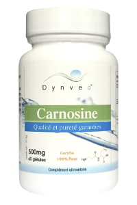Carnosine pure Flacon de 60 gélules de 500 mg Dynveo