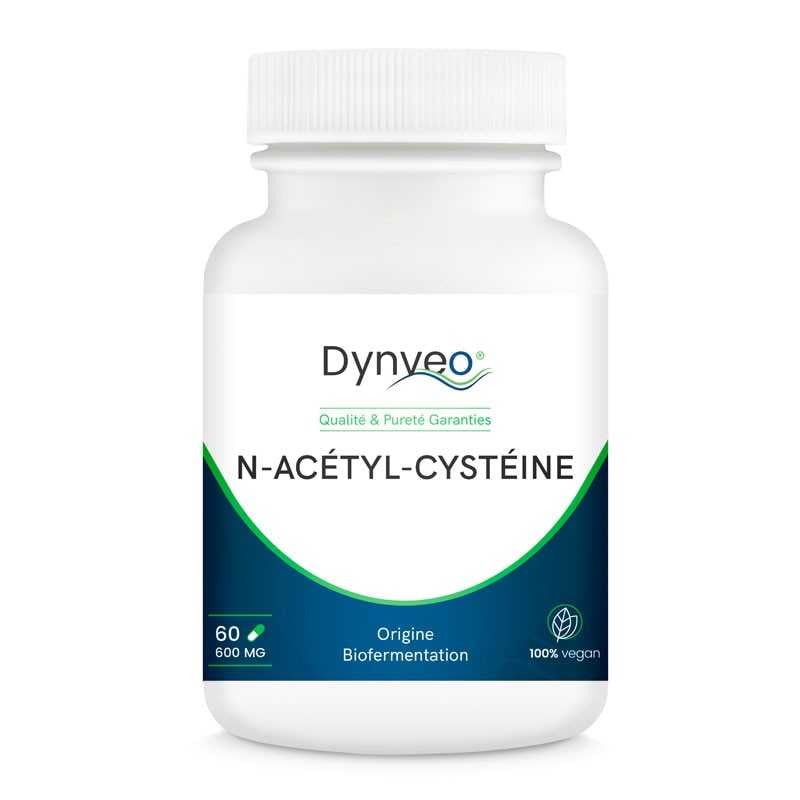 N-acétylcystéine (NAC) bio-fermentation végétale 60 gélules de 600 mg
