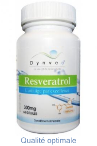 Trans-resvératrol qualité optimale Dynveo 60 gélules 300 mg