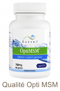 OptiMSM&#174; soufre organique MSM ultra pur 180 gélules